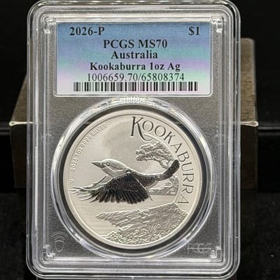 2026 Kookaburra 1 oz .9999 Silver Coin PCGS MS70