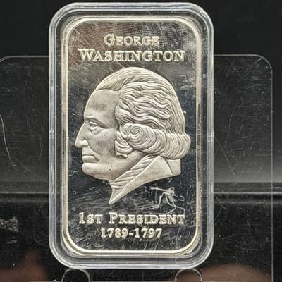 Presidential Silver Bar 1oz .999 ~ G Washington
