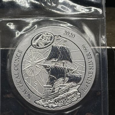 2020 Rwanda ~ Mayflower 1oz Coin