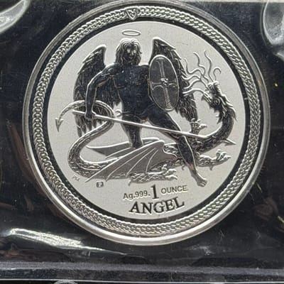 2016 Isle of Man - 1 oz Silver - Angel - Rev Proof