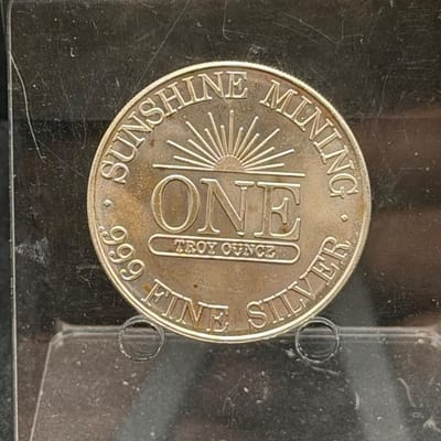 NEAR SPOT Silver 1oz 999 Sunshine 1984 Silver - additional view