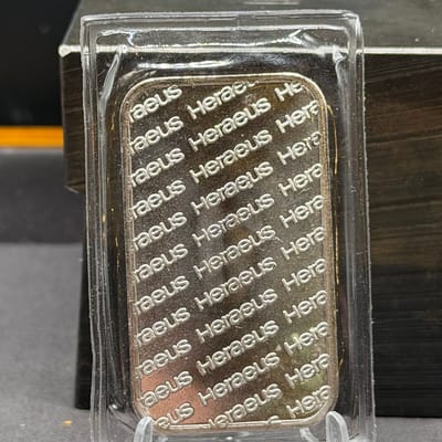 Heraeus 1oz Silver Bar - additional view