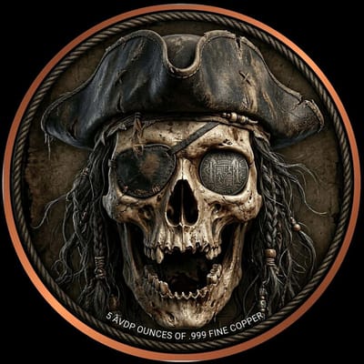5 Oz. Copper Captain Blackbeard Vs. Kraken Color - additional view