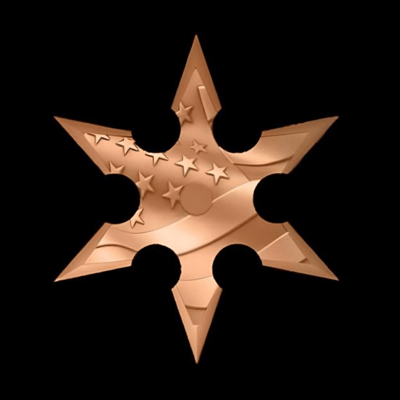 NINJA STAR 5G COPPER AMERICAN FLAG ED IN CAP