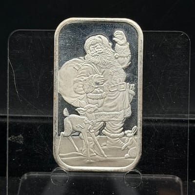 Santa Claus ~ Christmas Silver Bar 1oz 999