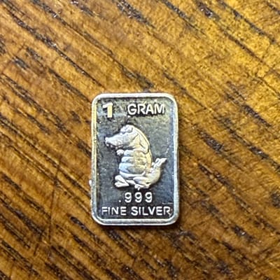 Silver 1 Gram: Alligator Happy ~ Box C