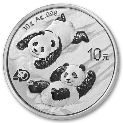2022 10 Yuan Silver Chinese Panda .999 30g BU 30g