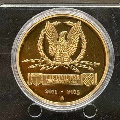 Copper/24Gold Covered 1oz: Cival War Jacksons Camp - additional view
