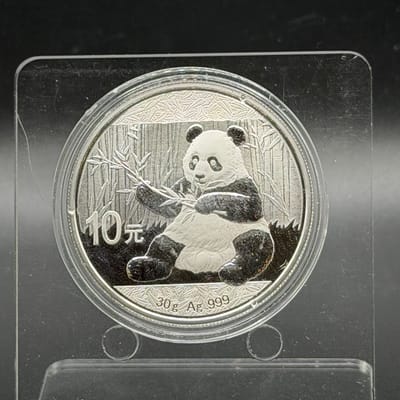 2017 Panda Silver Coin in Capsule ~ 30g