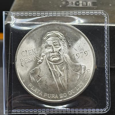 1979 Cien Pesos (0.643oz of silver) Lot D