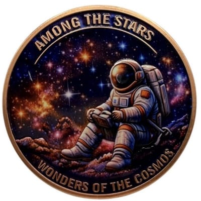 Exploring Stars Space Exploration Colorized Round