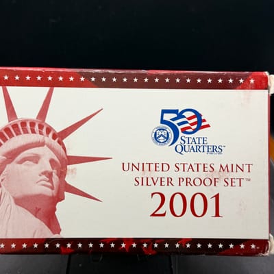 2001-S Complete SILVER Proof Set w Box and COA 1.3