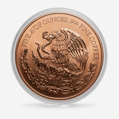 Copper Reverse Proof Libertad Round in Capsule 5oz - additional view