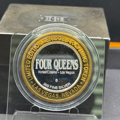 Casino Silver Strike 0.6oz ~ Four Queens ~ Horses - additional view