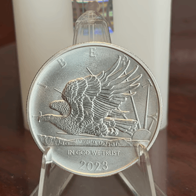 Near Spot: 2023 1 oz Samoa John Mercanti Eagle