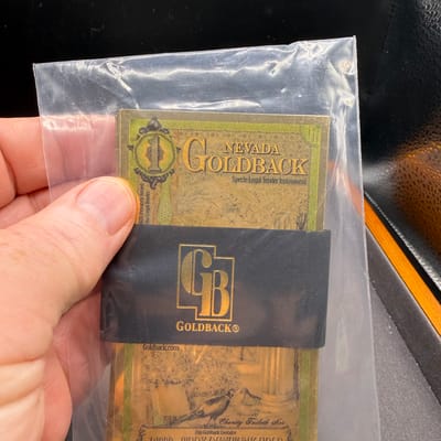 Nevada 1 Goldback Bill - additional view