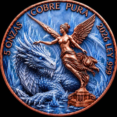 Ice Dragon Libertad Tribute 5 oz Copper Medal