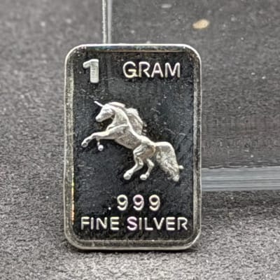 Silver 1 Gram: Unicorn Des 2 ~ Box C