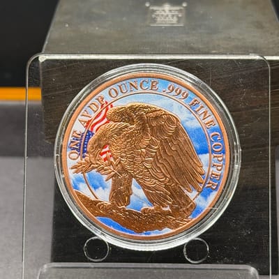 Dont Tread on Me Colorized Copper Round - additional view