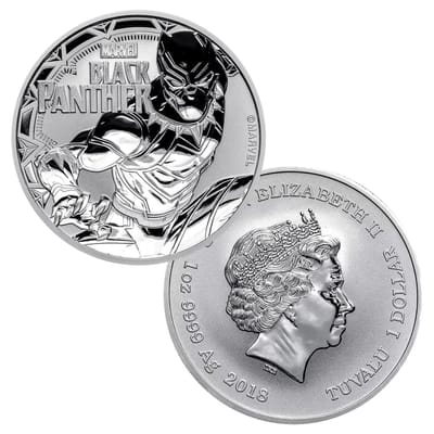 2018 Tuvalu 1oz .9999 Silver Marvel Black Panther - additional view