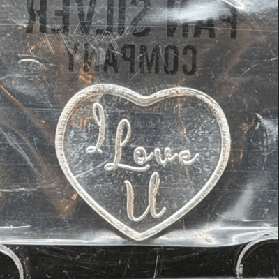 I Love You ~ Silver 1g by Pan Silver