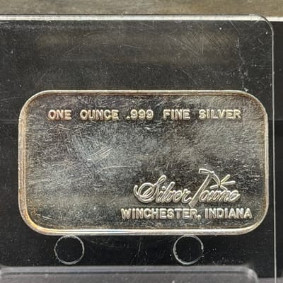 Vintage Silvertowne 1oz Early Prospector bar - additional view