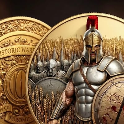 Historic Warriors Spartan Army 24k Gilded 5 oz 