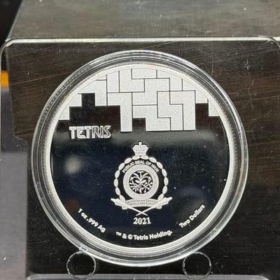 Tetris SIlver 1oz Round ~ 2021 Nuie - additional view