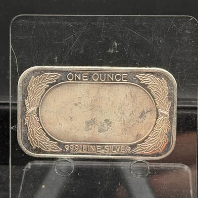 Golfer Swinging ~ Toned Golf Silver Bar 1oz 999 - additional view
