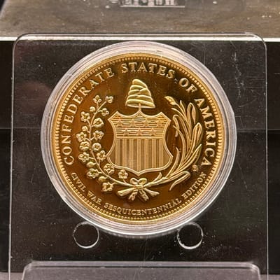Copper/24Gold Covered 1oz:Cival War Gen Longstreet - additional view