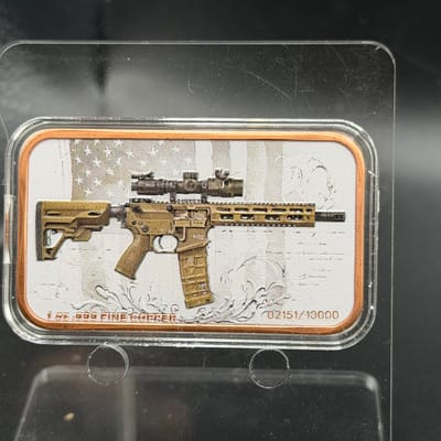 Second Amendment 2A 1 oz Copper Bar in Capsule  - additional view