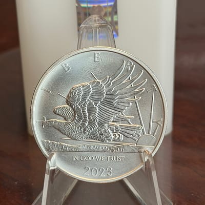 Near Spot: 2023 1 oz Samoa John Mercanti Eagle