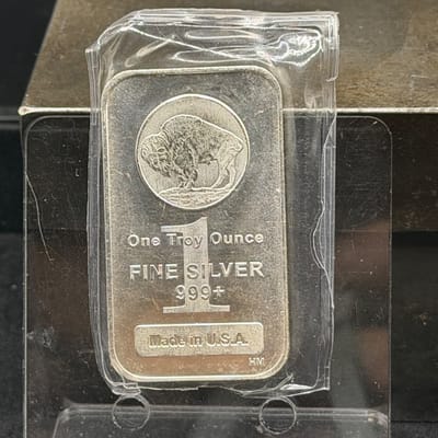 NEAR SPOT Silver 1oz HM Buffalo Bar