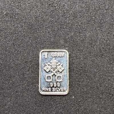 Silver 1 Gram: Crown with Keys ~ Box C