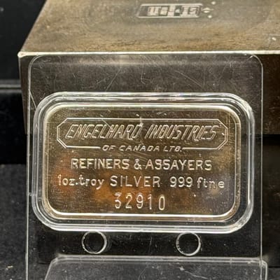 Engelhard Industries of Canada 1 oz silver bar