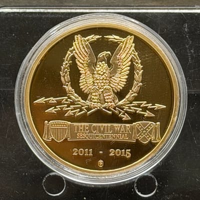 Copper/24Gold Covered 1oz: 1st Shots of Cival War - additional view