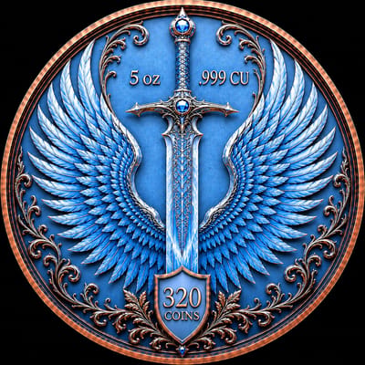 Ice Dragon Libertad Tribute 5 oz Copper Medal - additional view