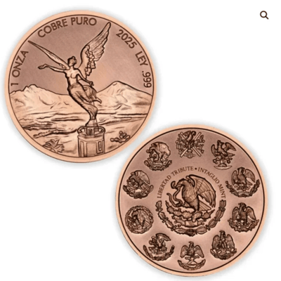 2025 Libertad Tribute 1oz Copper by Intaglio Auc