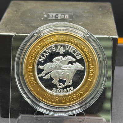 Casino Silver Strike 0.6oz ~ Four Queens ~ Horses