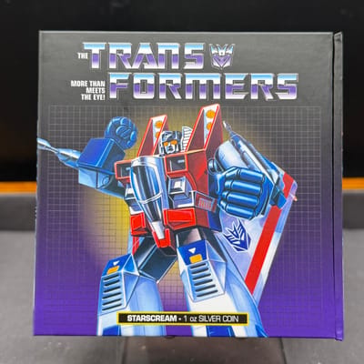 Transformers Starscream 1oz Colorized Coin - additional view