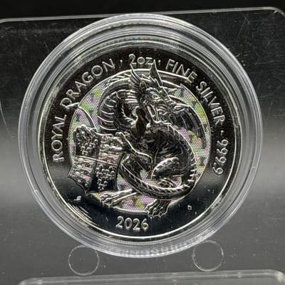 2026 2 oz Silver The Tudor Beasts Royal Dragon