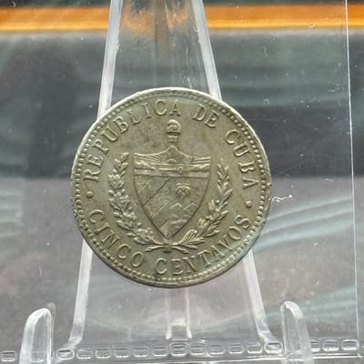 1946 Republic De Cuba Cinco Centavos Libertad C4 - additional view