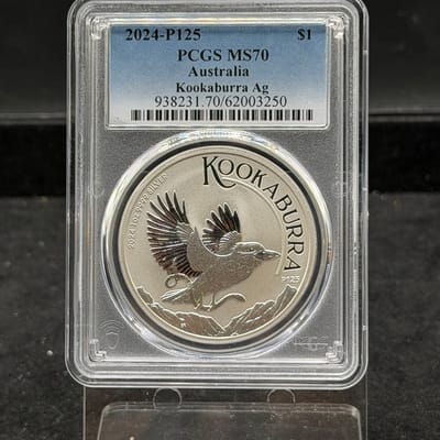 2024-P125 Australia Silver 1oz Kookaburra ~ MS70