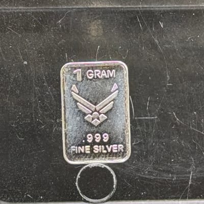 Silver 1 Gram: Air Force Emblem ~ Box B