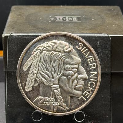 Near Spot: 2oz Indian Head / Buffalo Tribute