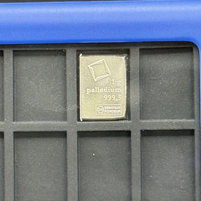 1 g Palladium Valcambi Bar in Element Card - additional view