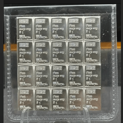 Valcambi 1g x 20 VALCAMBI SILVER BARS