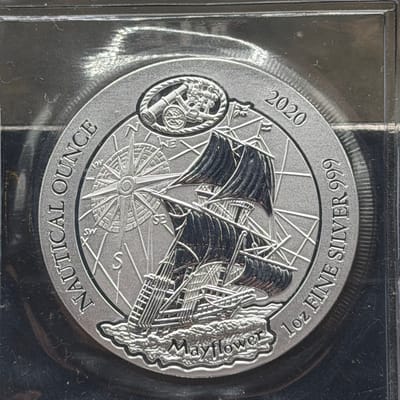 2020 Rwanda 50 Franc 1oz Mayflower Coin