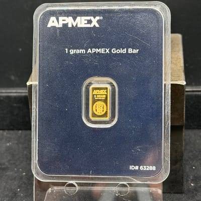 Apmex 1 gram  .999 Fine Gold Bar