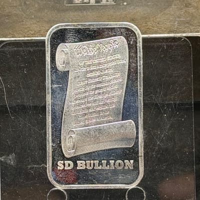 NEAR SPOT Silver 1oz SD Bullion We the People Bar